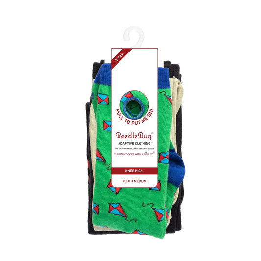 Youth medium Knee High 3 Pack - Beedlebug Socks