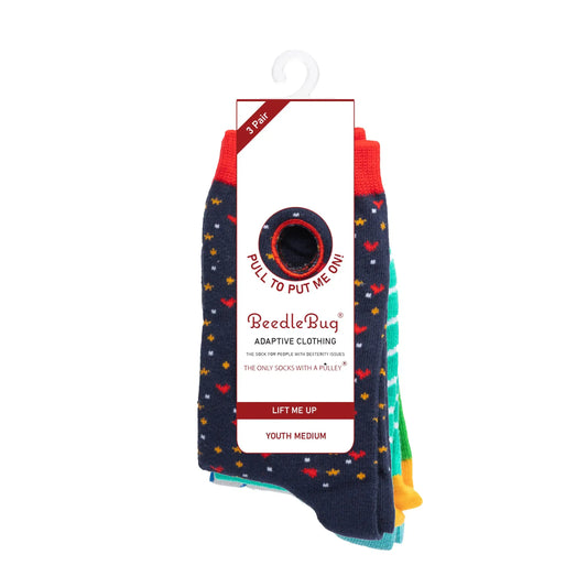 Youth Medium Lift Me Up - Beedlebug Socks